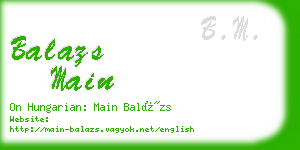 balazs main business card